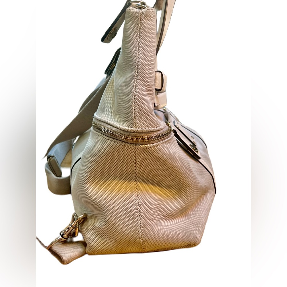 Henri Bendel Jetsetter convertible backpack with purple interior lining. - Picture 6 of 15